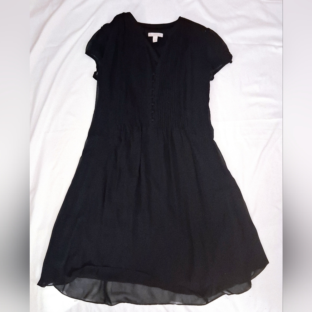 CB Established 1962 Black Shell Fit & Flare Mini Dress Size 8
